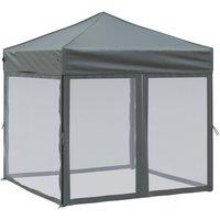 Berkfield Home Folding Party Tent with Sidewalls Anthracite 2x2 m in Charcoal