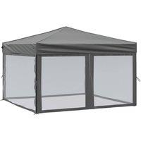 Berkfield Home Folding Party Tent with Sidewalls Anthracite 3x3 m in Dark Grey