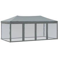 Berkfield Home Folding Party Tent with Sidewalls Anthracite 3x6 m in Dark Grey