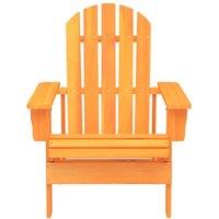 Berkfield Home Garden Adirondack Chair Solid Fir Wood Orange