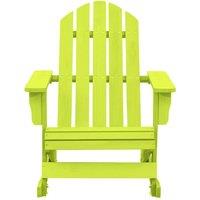Berkfield Home Garden Adirondack Rocking Chair Solid Fir Wood Green in Bright Green