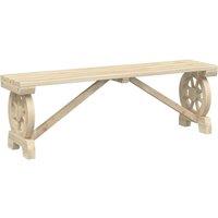 Berkfield Home Garden Bench 115 cm Solid Wood Fir in Light Oak