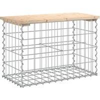 Berkfield Home Garden Bench Gabion Design 63x31.5x42 cm Solid Wood Pine in Light Tan