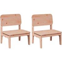 Berkfield Home Garden Chairs 2 pcs 60x52.5x72 cm Solid Wood Douglas in Light Tan