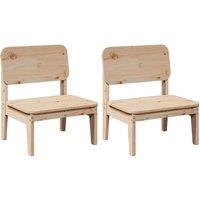 Berkfield Home Garden Chairs 2 pcs 60x52.5x72 cm Solid Wood Pine in Natural