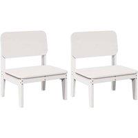 Berkfield Home Garden Chairs 2 pcs White 60x52.5x72 cm Solid Wood Pine