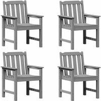 Berkfield Home Garden Dining Chairs 4 pcs Light Grey 65.5x55.5x88 cm HDPE