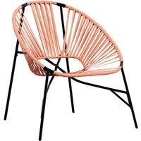Berkfield Home Garden Egg Chair Black & Orange Poly Rattan in Pale Orange