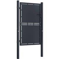 Berkfield Home Garden Gate Steel 100x175 cm Anthracite in Dark Grey