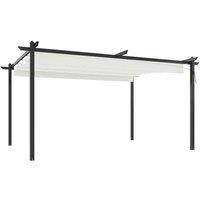Berkfield Home Garden Gazebo with Retractable Roof 4x3 m Cream