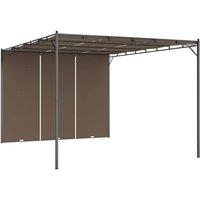 Berkfield Home Garden Gazebo with Side Curtain 4x3x2.25 m Taupe