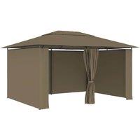 Berkfield Home Garden Marquee with Curtains 4x3 m Taupe 180 g/m