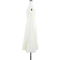 Berkfield Home Garden Parasol with LED Lights 395x245 cm Sand White in Off-White