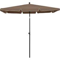 Berkfield Home Garden Parasol with Pole 210x140 cm Taupe