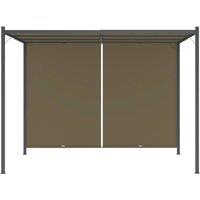 Berkfield Home Garden Pergola with Retractable Roof 3x3 m Taupe 180 g/m