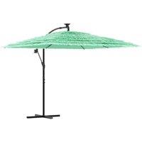 Berkfield Home Garden Parasol with Steel Pole Green 269x269x235 cm in Light Green | Size: 269 x 269 x 235 cm