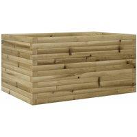 Berkfield Home Garden Planter 90x60x45.5 cm Impregnated Wood Pine in Light Tan