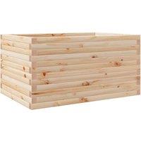 Berkfield Home Garden Planter 90x60x46 cm Solid Wood Pine in Light Tan | Size: 90 x 60 x 46 cm