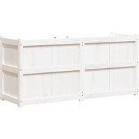 Berkfield Home Garden Planter White 150x50x70 cm Solid Wood Pine | Size: 150 x 50 x 70 cm