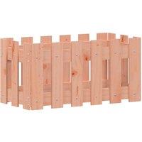 Berkfield Home Garden Planter with Fence Design 60x30x30 cm Solid Wood Douglas in Light Tan | Size: 60 x 30 x 30 cm