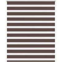 Berkfield Home Zebra Blind 140 x 175 cm Coffee in Brown