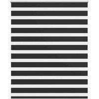 Berkfield Home Zebra Blind 140 x 175 cm Black