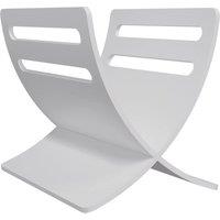 Berkfield Home Wooden Magazine Rack Floor Standing White