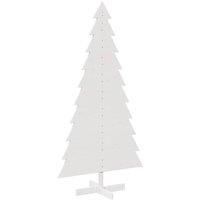 Berkfield Home Wooden Christmas Tree for Decoration White 180 cm Solid Wood Pine
