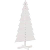 Berkfield Home Wooden Christmas Tree for Decoration White 150 cm Solid Wood Pine