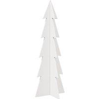 Berkfield Home Wooden Christmas Tree for Decoration White 112 cm Solid Wood Pine