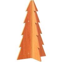 Berkfield Home Wooden Christmas Tree for Decoration Wax Brown 69.5 cm Solid Wood Pine