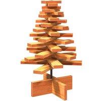 Berkfield Home Wooden Christmas Tree for Decoration Wax Brown 60 cm Solid Wood Pine