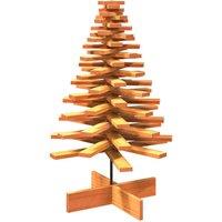 Berkfield Home Wooden Christmas Tree for Decoration Wax Brown 100 cm Solid Wood Pine