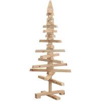 Berkfield Home Wooden Christmas Tree for Decoration 90 cm Solid Wood Pine in Brown
