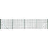 Berkfield Home Wire Mesh Fence with Flange Green 1.4x10 m