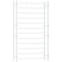 Berkfield Home Wine Rack for 72 Bottles White Metal