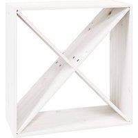 Berkfield Home Wine Cabinet White 62x25x62 cm Solid Wood Pine | Size: 62 x 25 x 62 cm