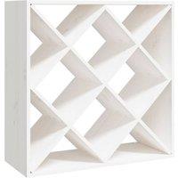 Berkfield Home Wine Cabinet White 62x25x62 cm Solid Wood Pine | Size: 62 x 25 x 62 cm