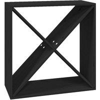 Berkfield Home Wine Cabinet Black 62x25x62 cm Solid Wood Pine | Size: 62 x 25 x 62 cm