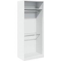 Berkfield Home Wardrobe White 80x50x200 cm Engineered Wood | Size: 80 x 50 x 200 cm