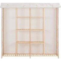 Berkfield Home Wardrobe White 173x40x170 cm Fabric | Size: 173 x 40 x 170 cm