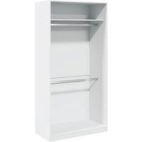 Berkfield Home Wardrobe White 100x50x200 cm Engineered Wood | Size: 100 x 50 x 200 cm