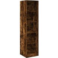 Berkfield Home Wardrobe Smoked Oak 50x50x200 cm Engineered Wood in Brown | Size: 50 x 50 x 200 cm