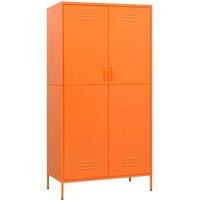 Berkfield Home Wardrobe Orange 90x50x180 cm Steel | Size: 90 x 50 x 180 cm