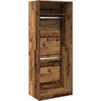 Berkfield Home Wardrobe Old Wood 80x50x200 cm Engineered Wood in Brown | Size: 80 x 50 x 200 cm