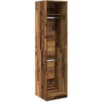 Berkfield Home Wardrobe Old Wood 50x50x200 cm Engineered Wood in Brown | Size: 50 x 50 x 200 cm