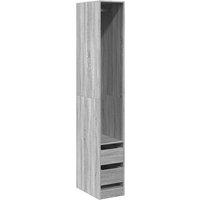 Berkfield Home Wardrobe Grey Sonoma 30x50x200 cm Engineered Wood | Size: 30 x 50 x 200 cm