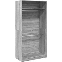 Berkfield Home Wardrobe Grey Sonoma 100x50x200 cm Engineered Wood | Size: 100 x 50 x 200 cm