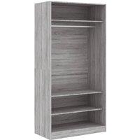 Berkfield Home Wardrobe Grey Sonoma 100x50x200 cm Engineered Wood | Size: 100 x 50 x 200 cm