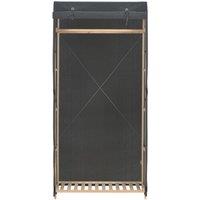 Berkfield Home Wardrobe Grey 79x40x170 cm Fabric | Size: 79 x 40 x 170 cm